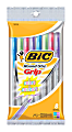 Bic Round Stic Grip Fashion Medium Point Ballpoint Pens, 8/PK 1 thumbnail image