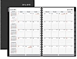 FORAY™ 13-Month 30% Recycled Academic Planner, 8" x 12", Black, July 2014-August 2015