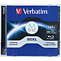 Verbatim M DISC BDXL - 6x - 100 GB - 1 Pack Jewel Case - 1pk Jewel Case