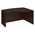 Bush Business Furniture Components L Bow Desk Right Handed, 60"W x 43"D, Mocha Cherry, Premium Installation