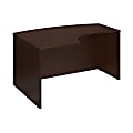 Bush Business Furniture Components L Bow Desk Left Handed, 60"W x 43"D, Mocha Cherry, Premium Installation