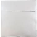 JAM Paper® Square Stardream Metallic Envelopes, 8 1/2" x 8 1/2", Gummed Seal, Silver, Pack Of 25