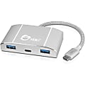 SIIG USB-C to 4-Port USB 3.0 Hub with PD Charging - 3A/1C - USB Type C - External - 4 USB Port(s) - 3 USB 3.0 Port(s) - PC, Mac