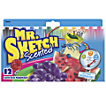 Mr. Sketch® Watercolor Markers, Scented Assorted Colors, Set Of 12