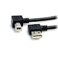 StarTech.com 3 ft A Right Angle to B Right Angle USB Cable - M/M - Connect USB 2.0 peripherals to your computer, for installation in narrow spaces - USB A to B Cable