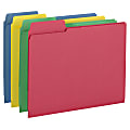 Smead® 3-in-1 SuperTab® Section Folders, 8 1/2" x 11", Letter Size, Assorted Colors, Pack Of 12