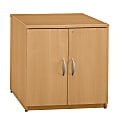 Bush Business Furniture Components Storage Cabinet, 30"W, Light Oak, Standard Delivery