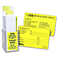Tabbies Acrylic Emergency Information Card Display - Fluorescent Yellow - 150 / Display Box 1 thumbnail image