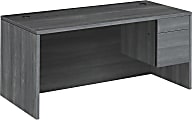 HON® 10500 Series 66"W Right-Pedestal Desk, Gray