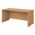 Bush Business Furniture Components Office Desk 66"W x 30"D, Light Oak, Premium Installation