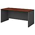 Bush Business Furniture Components Office Desk 66"W x 30"D, Hansen Cherry/Graphite Gray, Standard Delivery