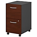 Bush Business Furniture Components 2 Drawer Mobile File Cabinet, Hansen Cherry/Graphite Gray, Standard Delivery (Assembly Required)