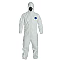 DuPont™ Tyvek® 400 Coveralls With Attached Hood, 3X, White, Pack Of 25 Coveralls 1 thumbnail image