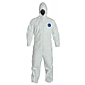 DuPont™ Tyvek® 400 Coveralls With Attached Hood, 3X, White, Pack Of 25 Coveralls