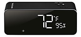 Memorex® Wireless Digital Clock Radio, 2-11/16"H x 2-1/16"W x 6-7/8"D, Black