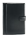 FranklinCovey® Executive Series Collection Leather Padfolio With Writing Pad, 10 1/10" x 12 3/5" x 1", Black