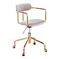 LumiSource Demi Office Chair, Silver/Gold