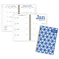 AT-A-GLANCE® Weekly/Monthly Planner, 4 7/8" x 8", Geos, Blue, January to December 2017