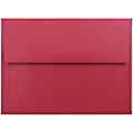 JAM Paper® Booklet Invitation Envelopes, A6, Gummed Seal, Jupiter Red Metallic, Pack Of 25