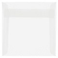 JAM Paper® Translucent Vellum Invitation Envelopes, 5 1/2" x 5 1/2", Gummed Seal, Clear, Pack Of 25