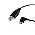 StarTech.com 3 ft Micro USB Cable - A to Left Angle Micro B - Charge or sync your Micro-B USB devices with the cable out of the way