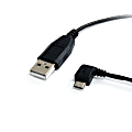 StarTech.com 3 ft Micro USB Cable - A to Left Angle Micro B - Charge or sync your Micro-B USB devices with the cable out of the way 1 thumbnail image