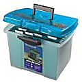 Esselte® SpaceMaker™ Jumbo Box Office™ File, Clear With Blue Lid 1 thumbnail image