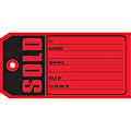 Partners Brand "Sold" Tags, #5, 4 3/4" x 2 3/8", Red, Box Of 500 1 thumbnail image