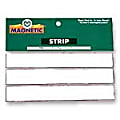 Magna Visual Magnetic Strips, 7/8" x 6", White, Pack Of 25