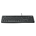 Logitech K120 Wired Keyboard for Windows, USB Plug-and-Play, Full-Size, Spill-Resistant, Curved Space Bar, Compatible with PC, Laptop - Black