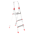 Davidson Ladders 566 Euro Platform Aluminum 3-Step Ladder, 200 Lb, 36" x 18 3/8" x 31", Red 1 thumbnail image