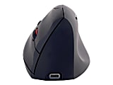 Urban Factory Ergonomic - Vertical mouse - right-handed - laser - 4 buttons - wireless - 2.4 GHz - USB wireless receiver - black