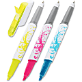 Post-it Flag Pen & Highlighter Set - Medium Pen Point Type - Chisel Marker Point Style - Black/Yellow, Black/Pink, Black/Blue Ink - Black Barrel - 72 / Carton
