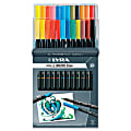 LYRA Aqua Brush Duo Set - Fine, Broad Point Type - Brush Point Style - Assorted Water Based Ink - 24 / Set