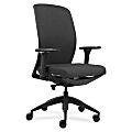 Lorell™ Executive High-Back Swivel Chair, Ash Gray/Black