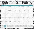 AT-A-GLANCE® Academic Monthly Wall Calendar, 15" x 12", Black/White, July-June 2013-2014 1 thumbnail image