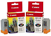 Canon BCI-21C Color Ink Tanks (0955A349AA), Pack Of 2