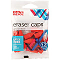 Office Depot® Brand Eraser Caps, Red, Pack Of 12 Eraser Caps 1 thumbnail image