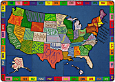 Flagship Carpets My America Doodle Map Rug, 6'H x 8'4"W