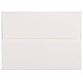 JAM Paper® Booklet Invitation Envelopes, A6, Gummed Seal, Strathmore, Bright White Laid, Pack Of 25