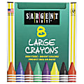 Sargent Art Large Crayons, Tuck Box Of 8