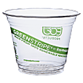 Eco-Products® GreenStripe® Plastic Cold Cups, Clear, 9 Oz, Pack Of 50