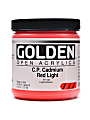 Golden OPEN Acrylic Paint, 8 Oz Jar, Cadmium Red Light (CP)