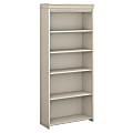 Bush Furniture Stanford 5 Shelf Bookcase, Antique White, Standard Delivery 1 thumbnail image