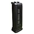 Comfort Glow 1500W Oscillating Ceramic Fan Tower Heater With Thermostat, 5-9/16" x 17-3/4", Black 1 thumbnail image