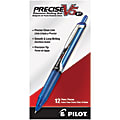 Pilot® Precise™ V5 Liquid Ink Retractable Rollerball Pens, Extra Fine Point, 0.5 mm, Blue Barrels, Blue Ink, Pack Of 12