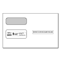 ComplyRight® Double-Window Envelopes For 2-Up 1099 Tax Forms, 5-5/8" x 9", Moisture-Seal, White, Pack Of 100 Envelopes