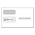 ComplyRight® Double-Window Envelopes For 2-Up 1099 Tax Forms, 5-5/8" x 9", Moisture-Seal, White, Pack Of 100 Envelopes 1 thumbnail image