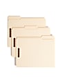Smead® Manila Reinforced Tab Fastener Folders With Two Fasteners, 1/3 Cut, Letter Size, Pack Of 50