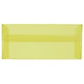 JAM Paper® #10 Business Booklet Envelopes, Translucent, Gummed Closure, Primary Yellow, Pack Of 25